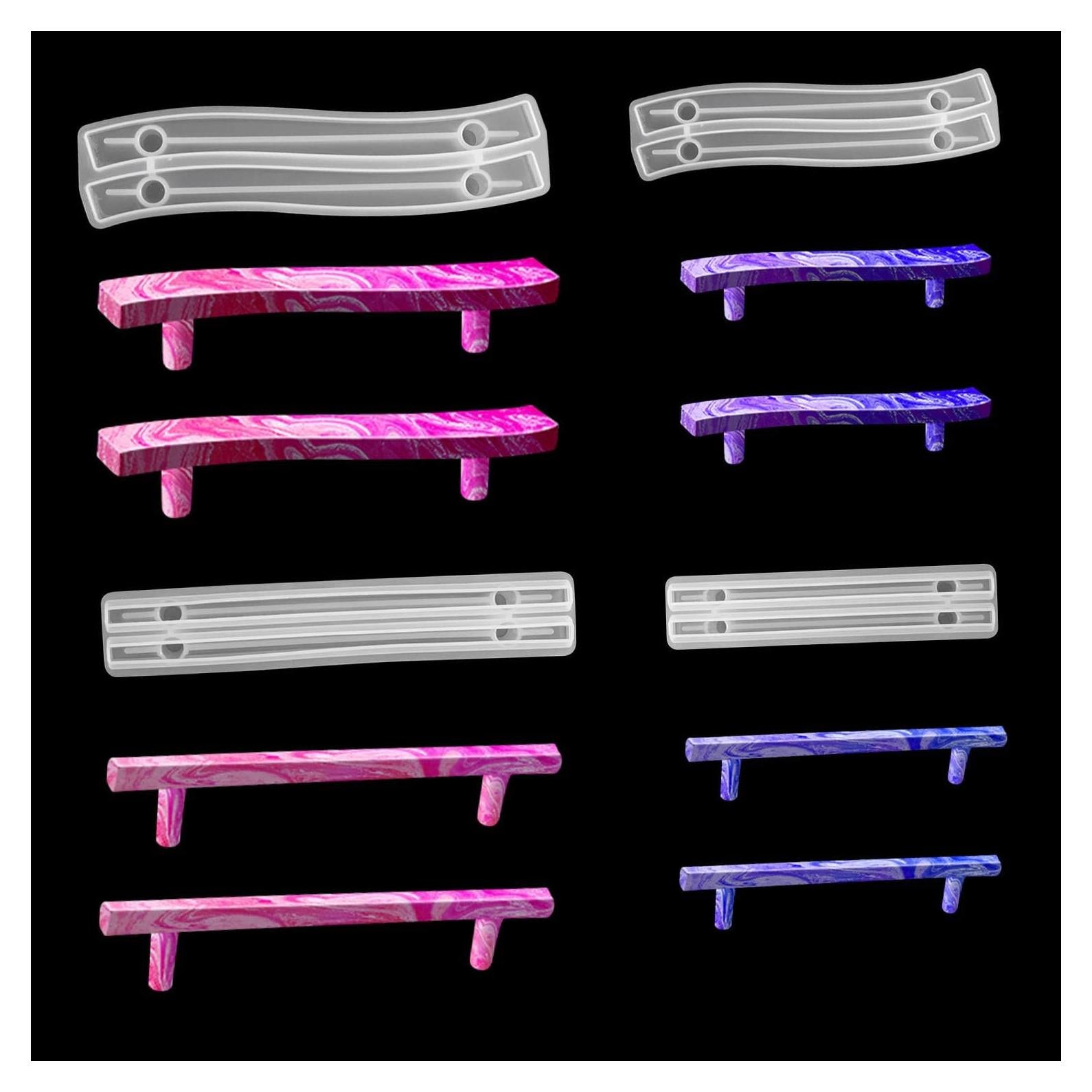 8 Piezas Moldes de Mango de Silicona MSDADA para Resina