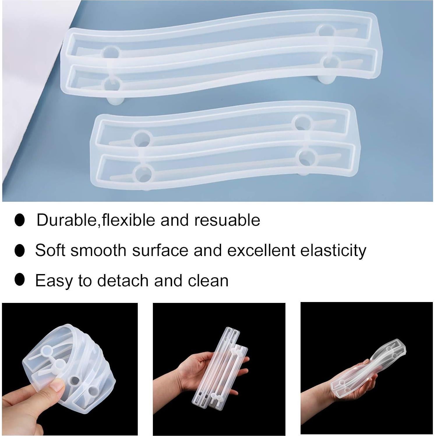 8 Piezas Moldes de Mango de Silicona MSDADA para Resina