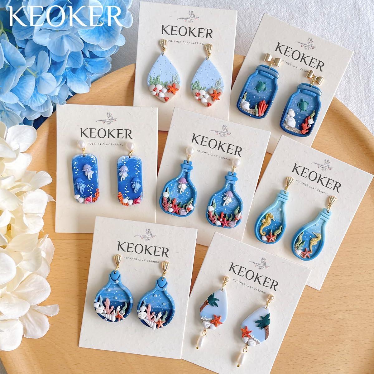 Moldes de Arcilla Polimérica Oceánica Keoker - 8 Formas para Joyería