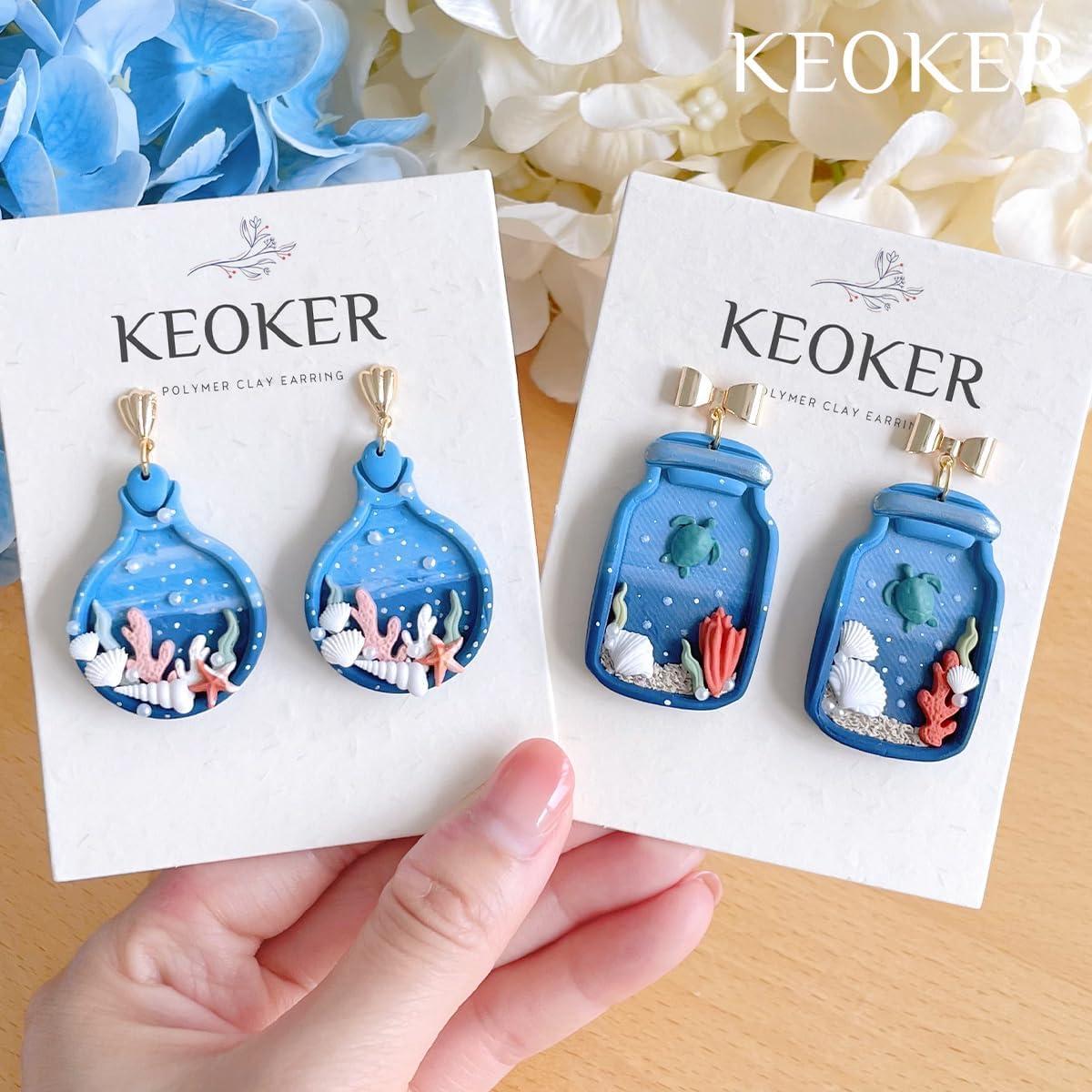 Moldes de Arcilla Polimérica Oceánica Keoker - 8 Formas para Joyería