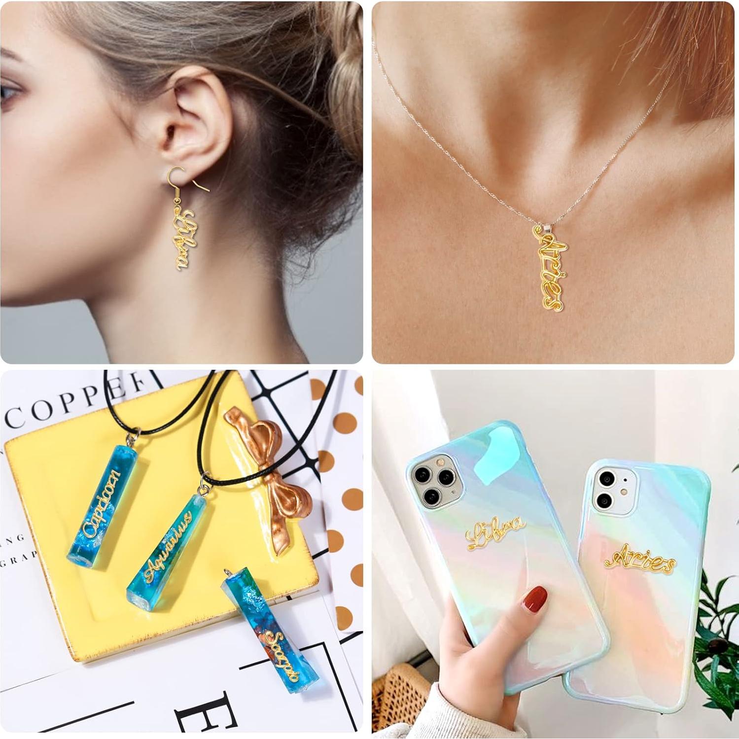 60 Piezas Encantos Zodiaco Mckanti Oro y Plata para Joyería