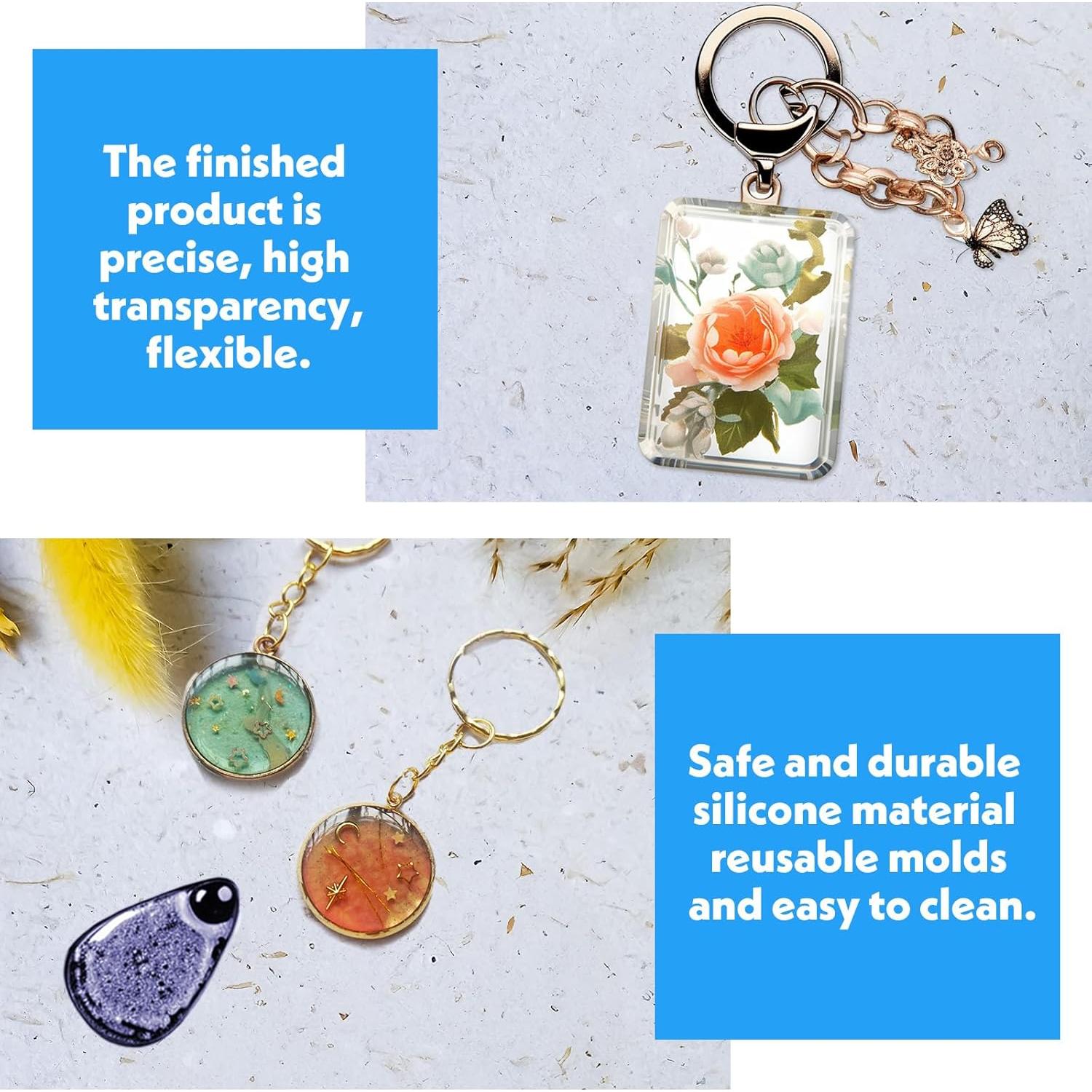 Moldes de Silicona para Joyería Ymapinc 23x23cm Transparente