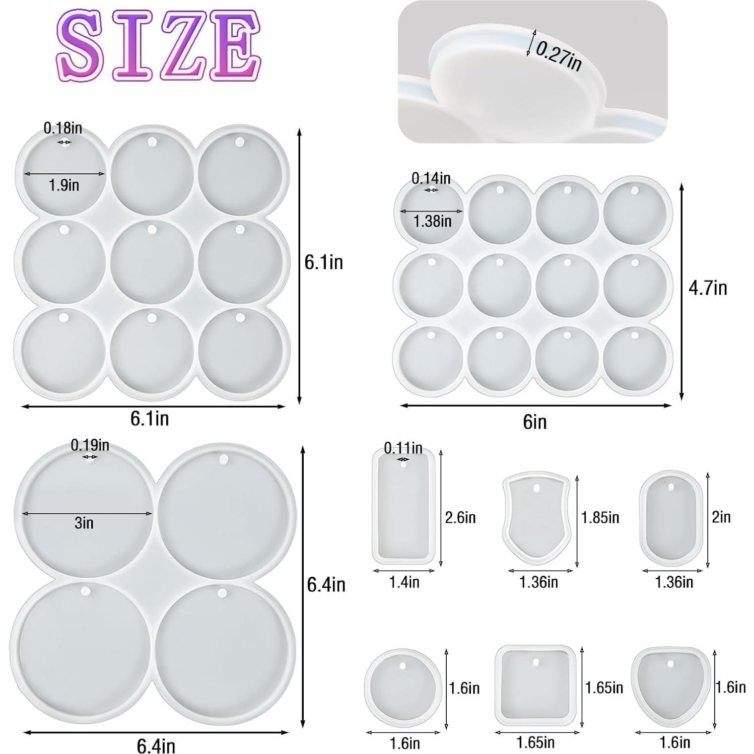 Moldes de Silicona YODOYO para Resina - 31 Cavidades 2.5cm