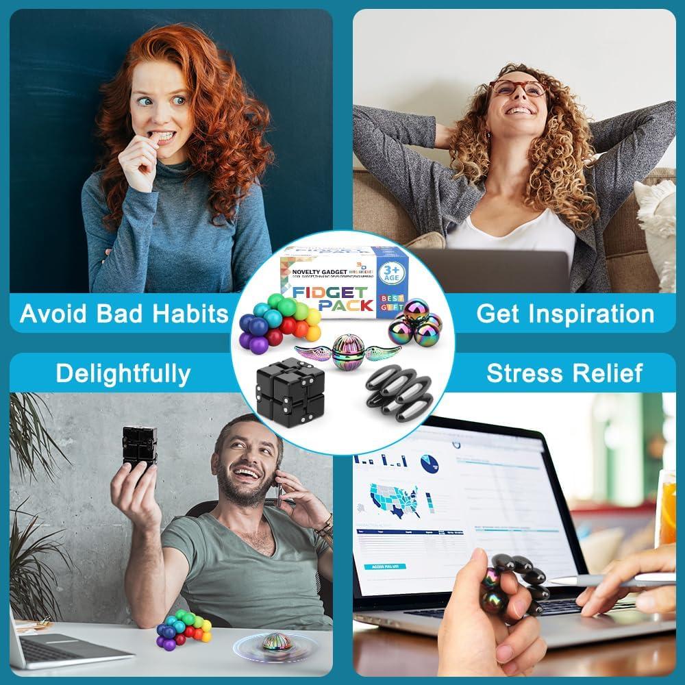 Conjunto de Juguetes Antiestrés Dilabnba 14 Piezas Portátil