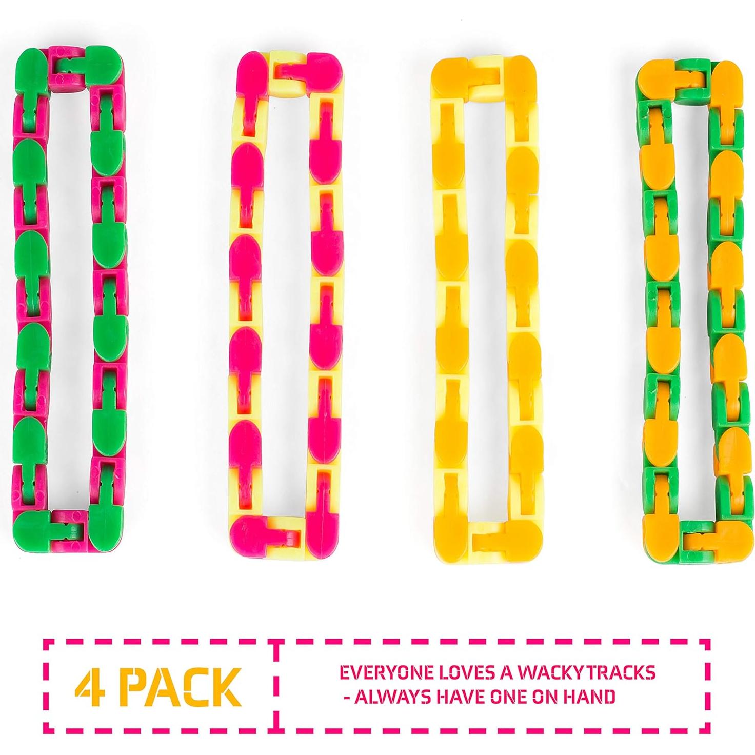 Juguetes Antiestrés Neliblu Wacky Tracks - Paquete de 4
