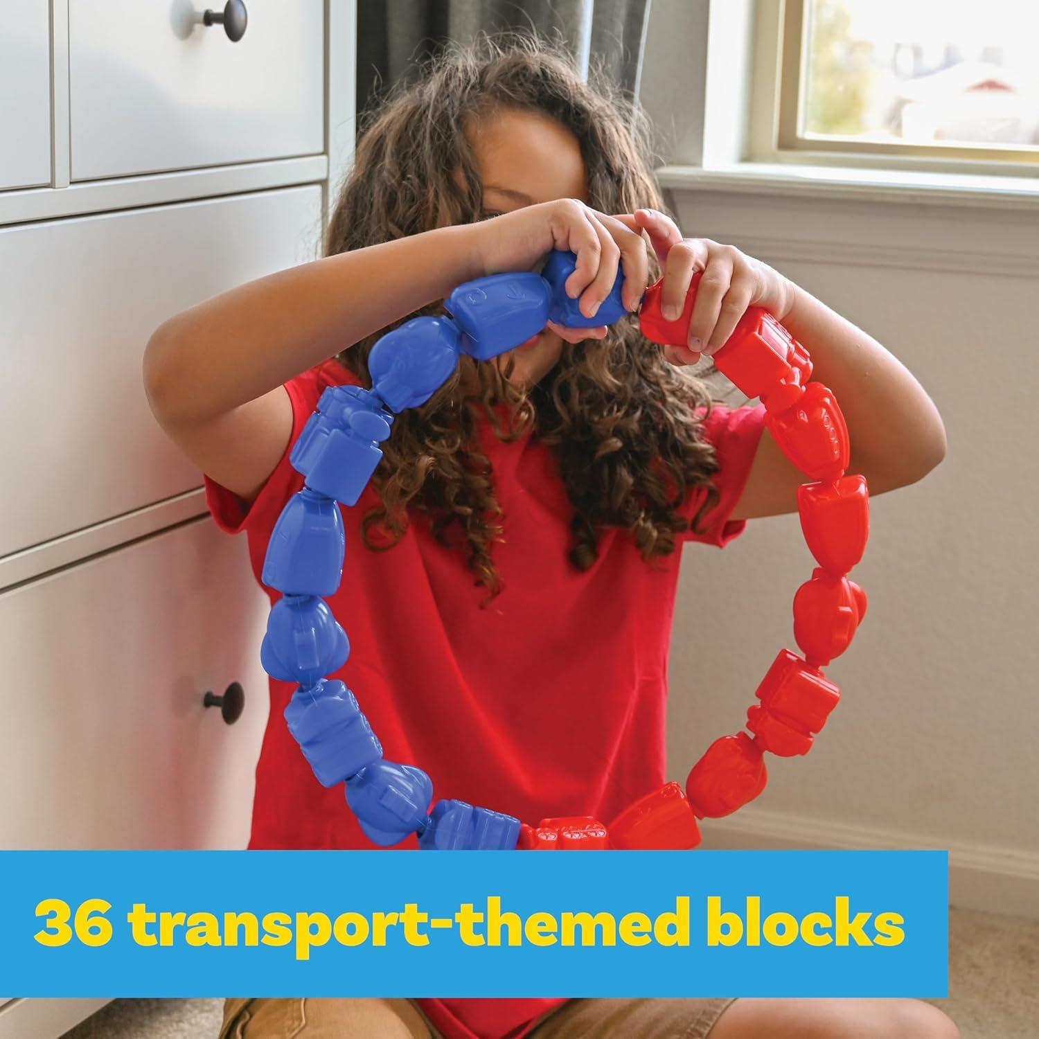 Bloques de Enlace de Transporte Ventaja de Aprendizaje - 36 Piezas - 2+ Años