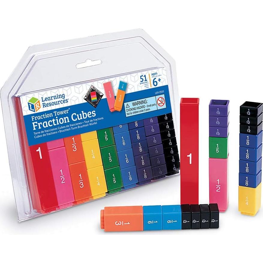 Cubos de Fracciones Learning Resources 51 Piezas Educativos