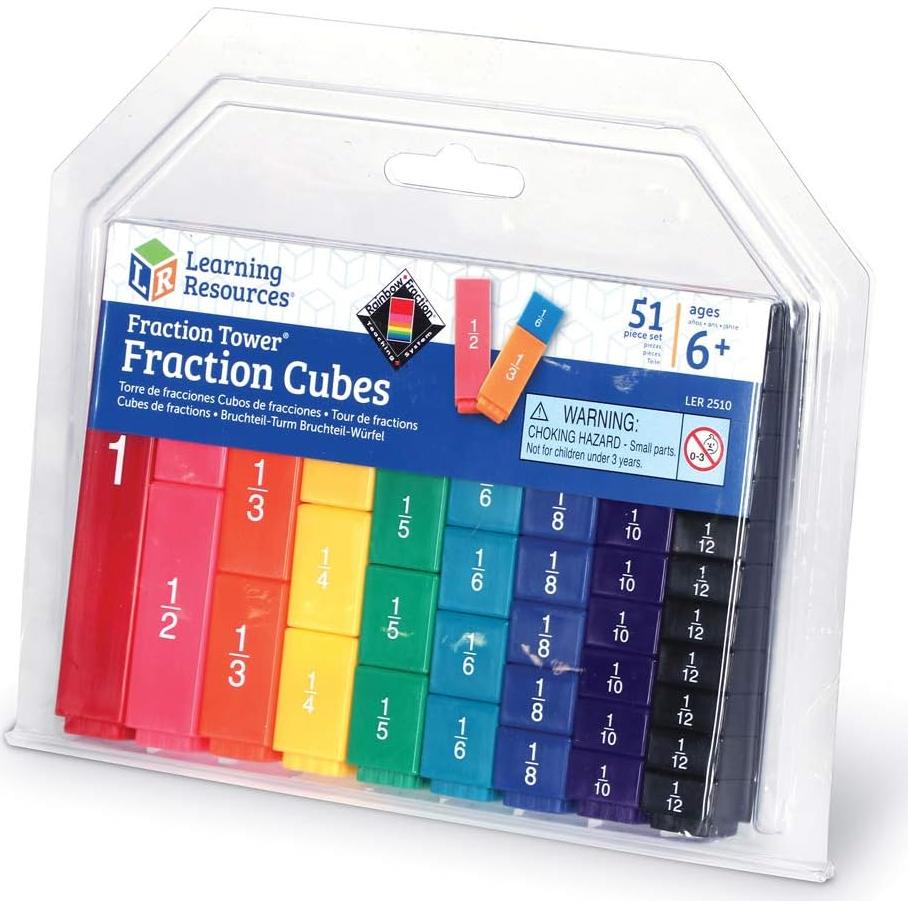 Cubos de Fracciones Learning Resources 51 Piezas Educativos