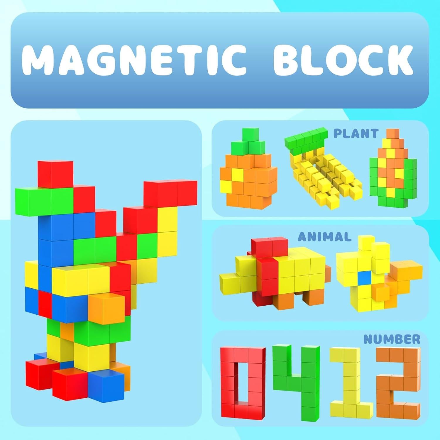 Bloques Magnéticos Educativos Taoli 46PCS 3.3CM para Niños