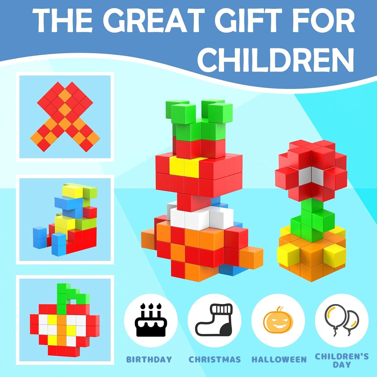 Bloques Magnéticos Educativos Taoli 46PCS 3.3CM para Niños