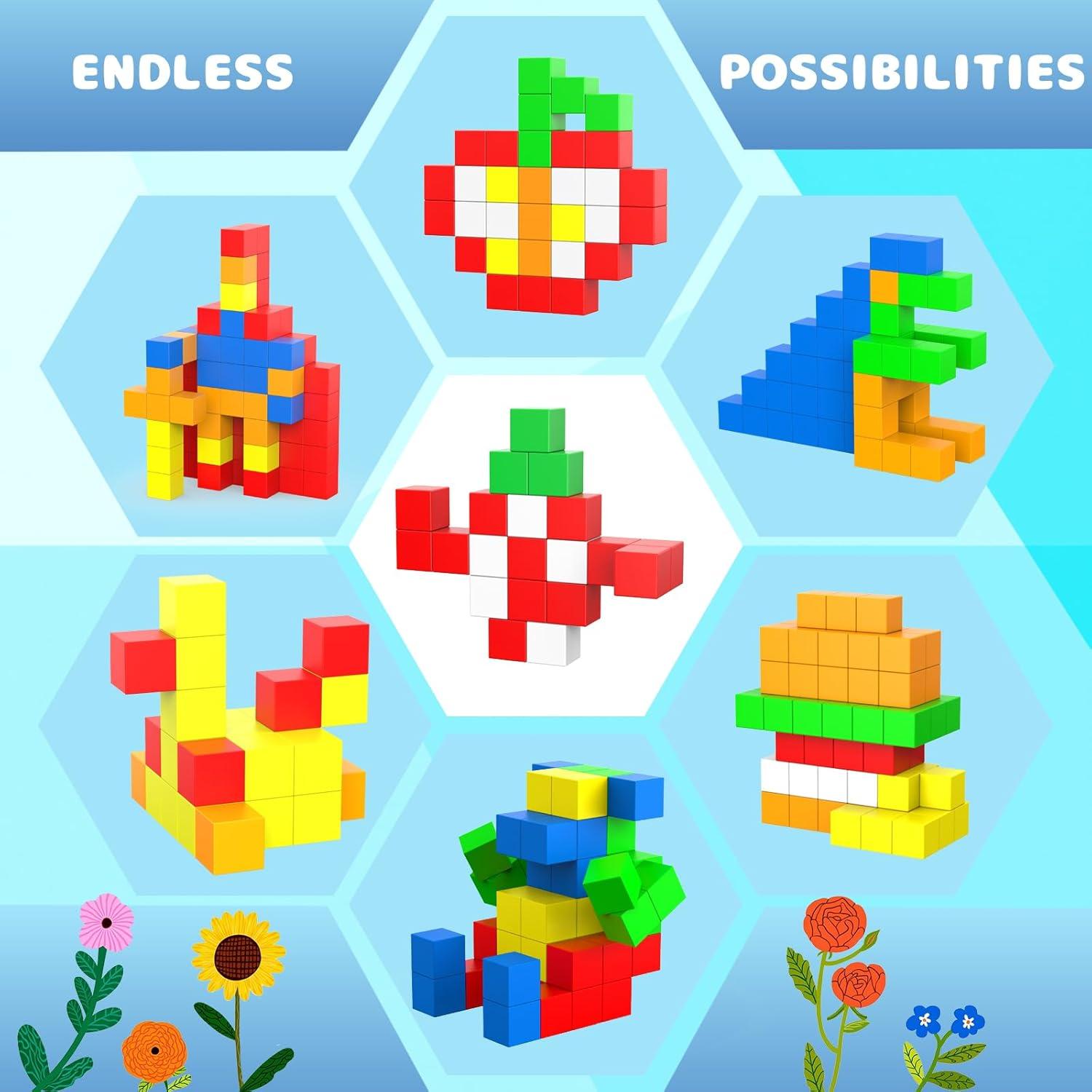 Bloques Magnéticos Educativos Taoli 46PCS 3.3CM para Niños