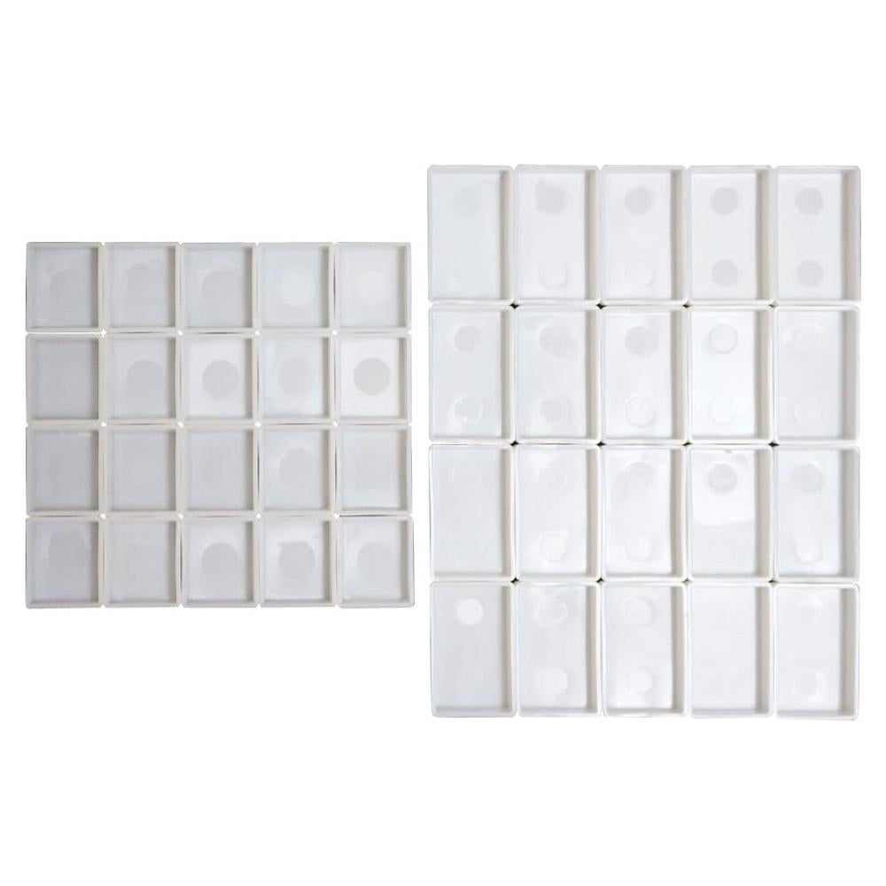 Bandejas de Acuarela Vacías FCLUB - 20 Completas y 20 Medias