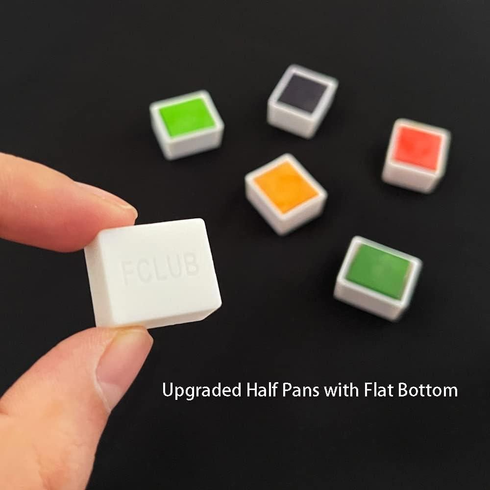 Bandejas de Acuarela Vacías FCLUB - 20 Completas y 20 Medias