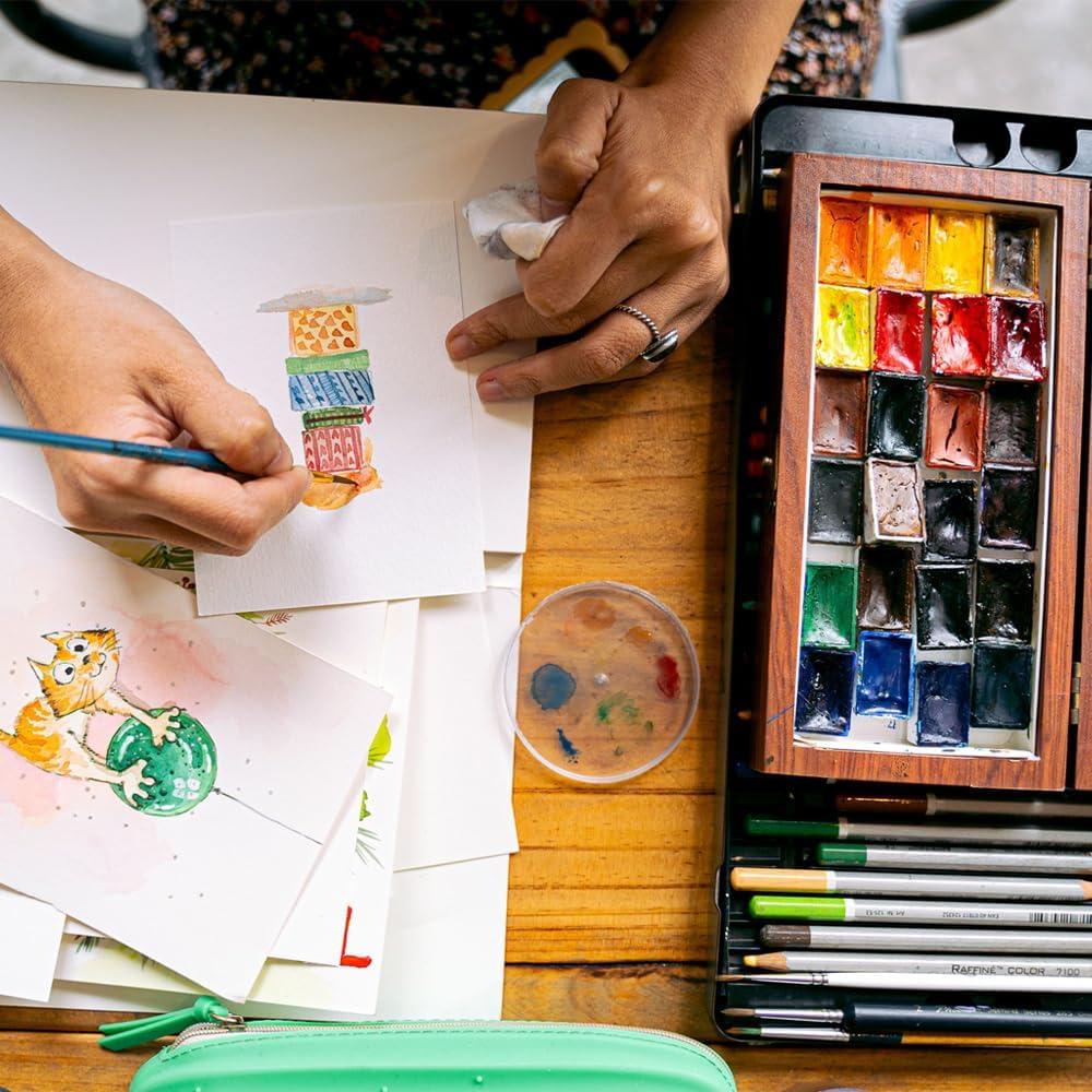 Bandejas de Acuarela Vacías FCLUB - 20 Completas y 20 Medias