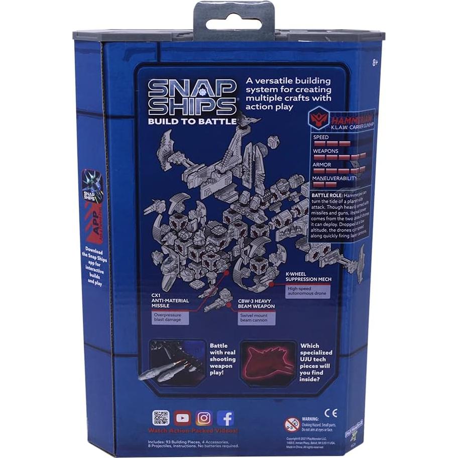 Juegos de Construcción Snap Ships Hammerjaw K.L.A.W. 3 en 1