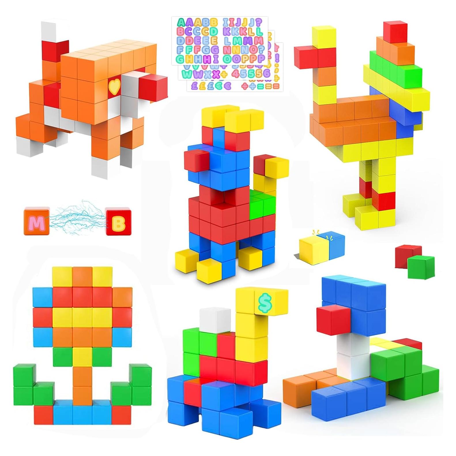 66 Piezas Bloques Magnéticos de Construcción Taoli 3.3cm Juguetes Educativos