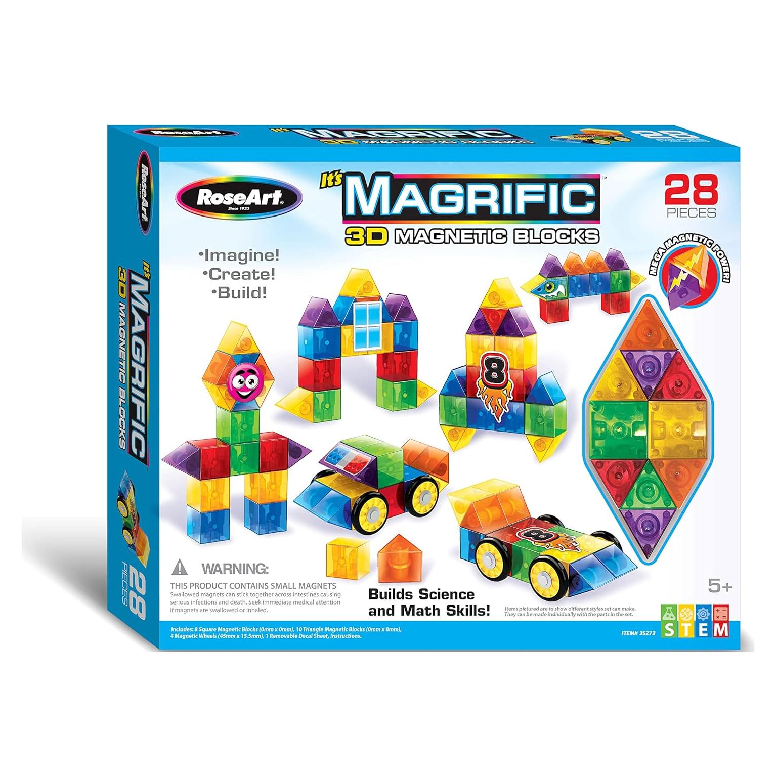 Bloques Magnéticos 3D Cra-Z-Art Magrific 28 Piezas STEM