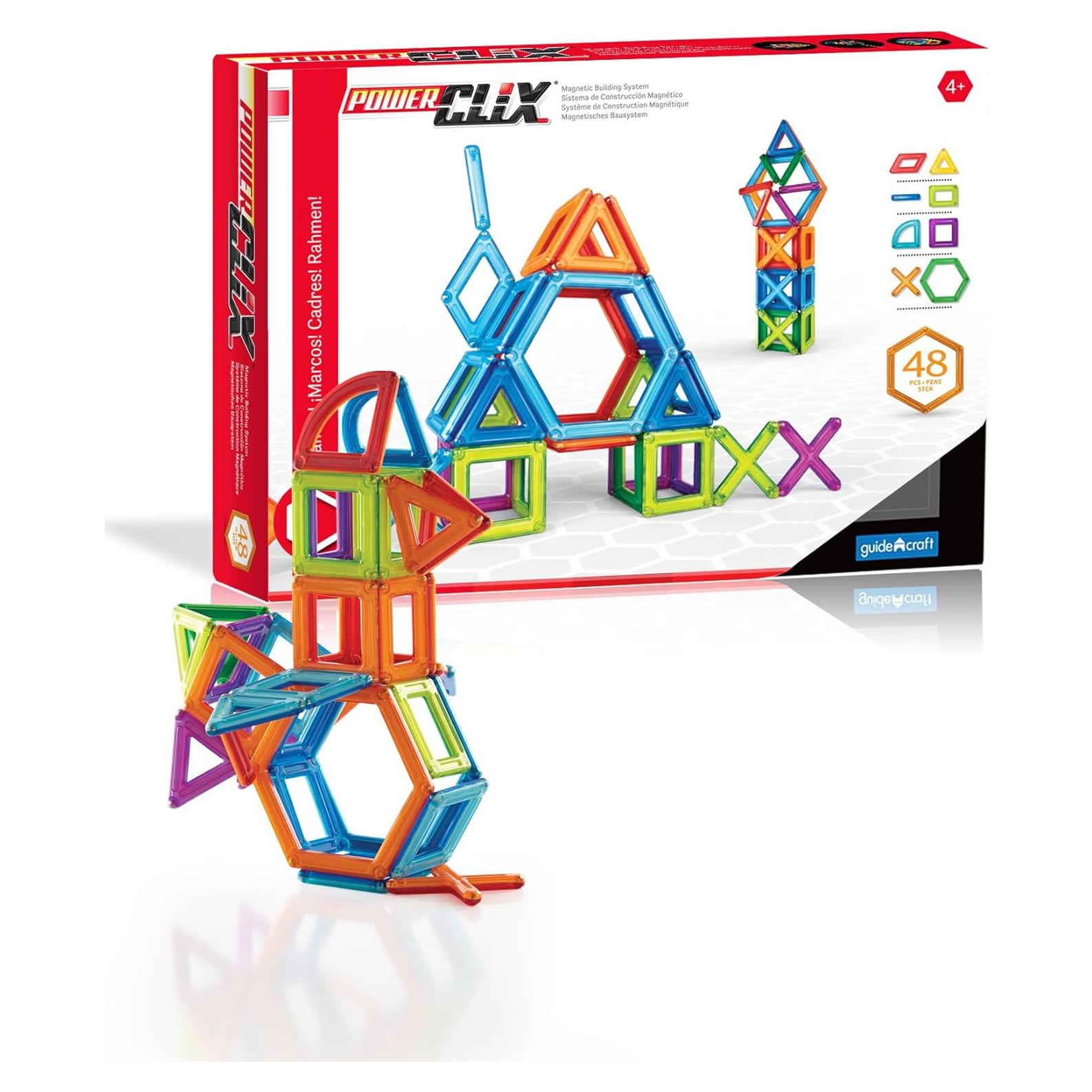Juego de Construcción Magnético Guidecraft PowerClix - 48 Piezas