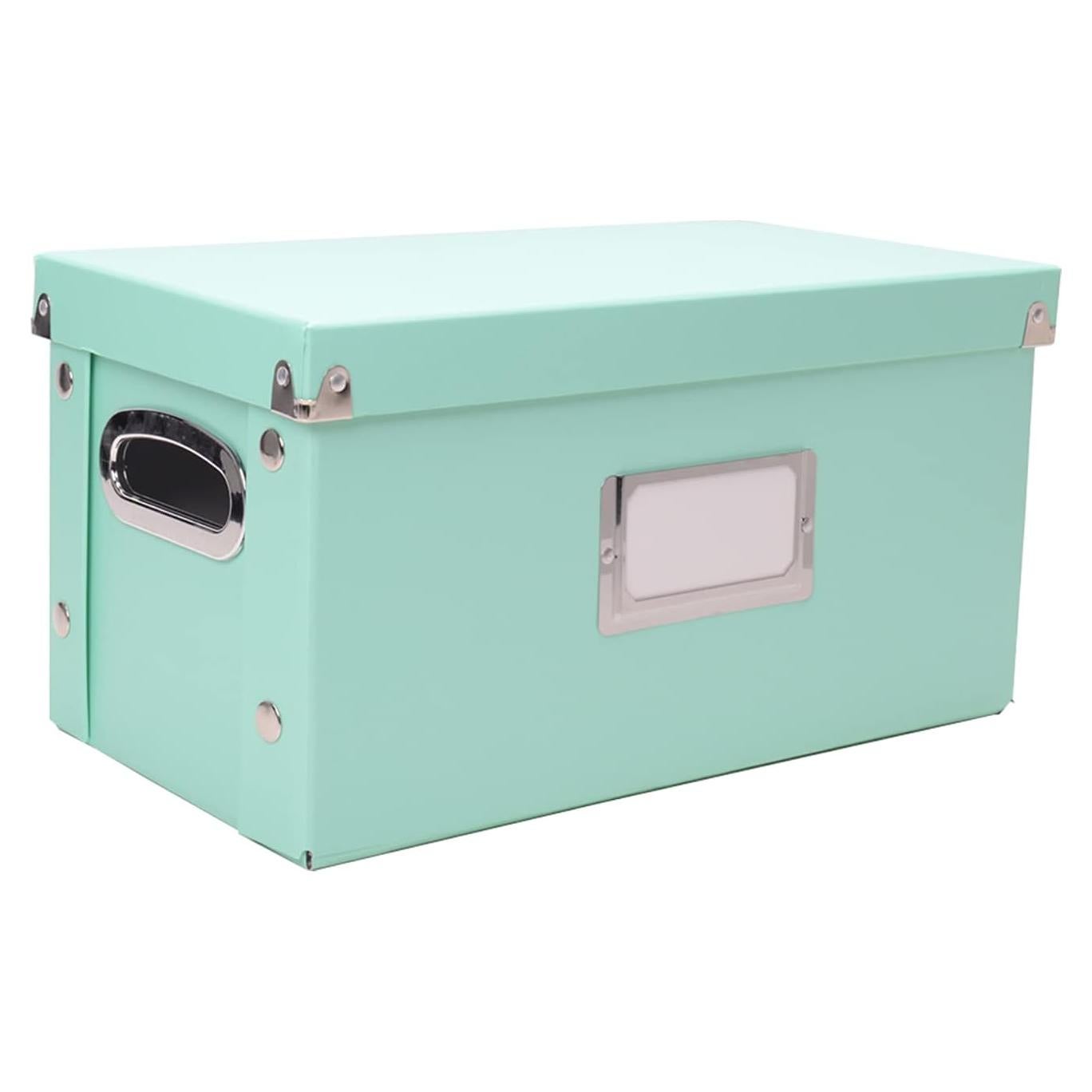 Caja de Almacenamiento para Vinilos 45 Snap-N-Store Menta 75 Discos