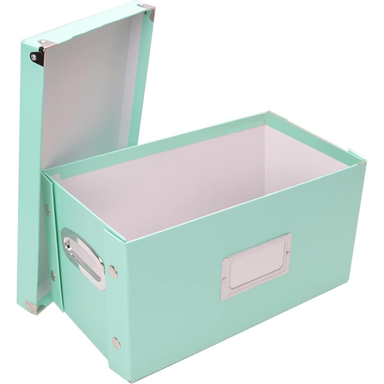 Caja de Almacenamiento para Vinilos 45 Snap-N-Store Menta 75 Discos