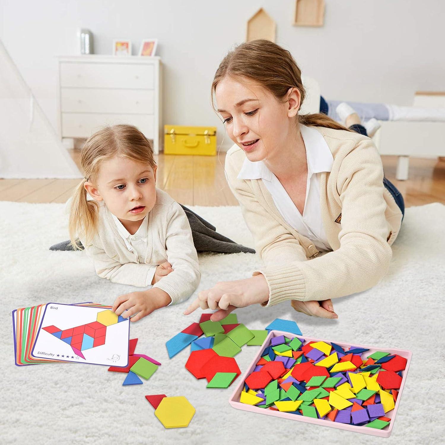 Rompecabezas Geométrico Tangram 3 Nutrias 150 Piezas Educativo