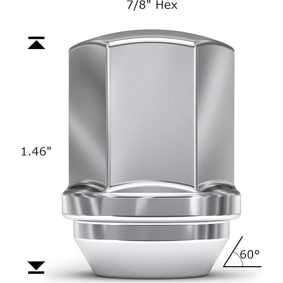 Tuerca de Rueda White Knight 9/16"-18 para Dodge y Ram - Paquete de 4