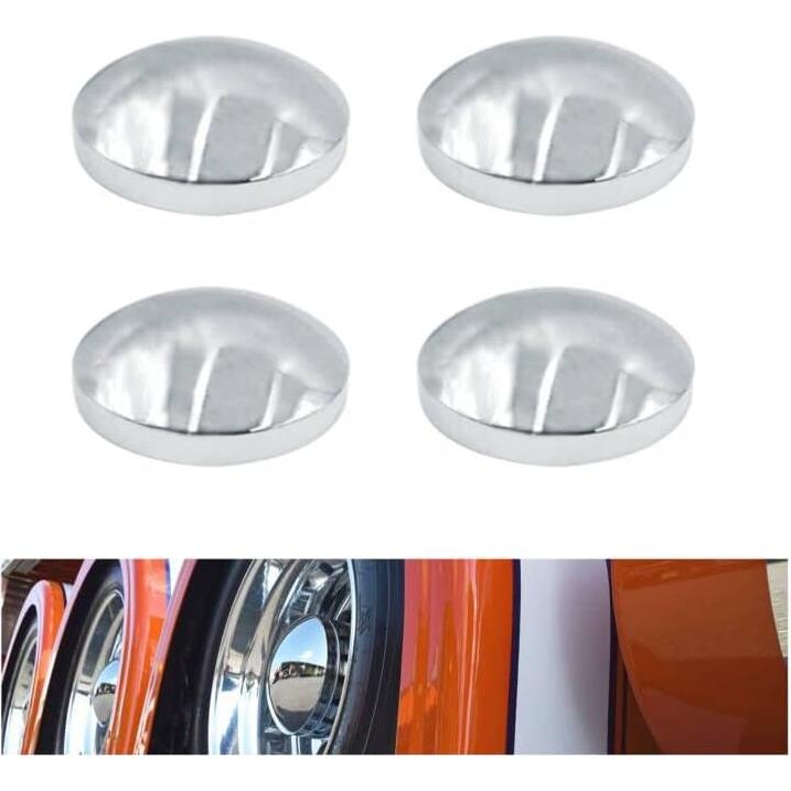 Cúpulas de Eje de Cromo 8" para Camiones Kenworth Peterbilt - Juego de 4