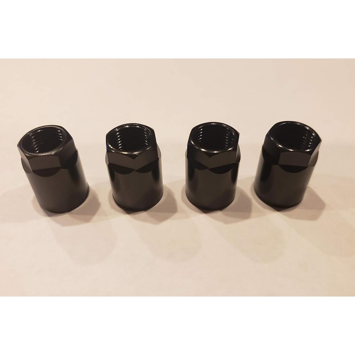 Juego de 4 Tuercas TPMS Muzzys Negras de Aluminio Universal