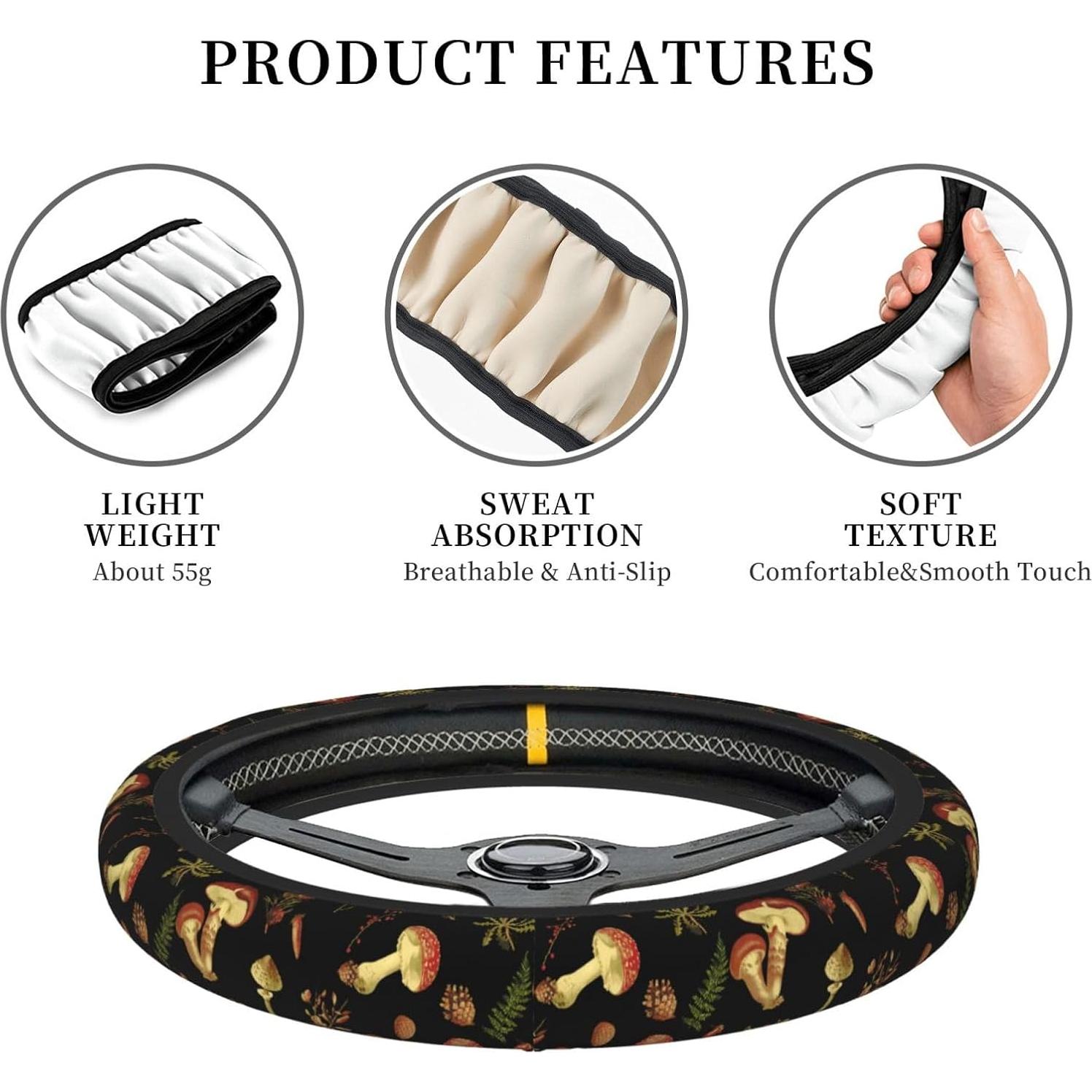 Cubierta de Volante Neopreno Wyayazh 36.83-39.37 cm Antideslizante