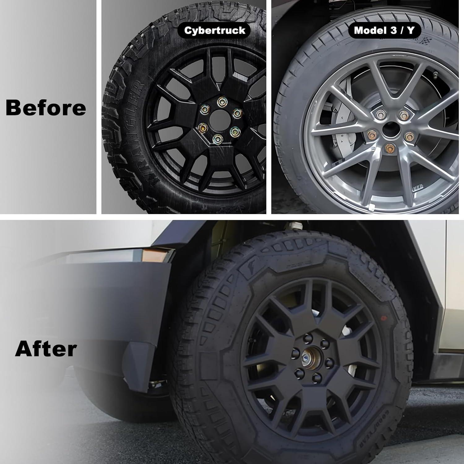 Cubiertas de Tuercas de Rueda MTMARS3 para Tesla Cybertruck 24 Pcs