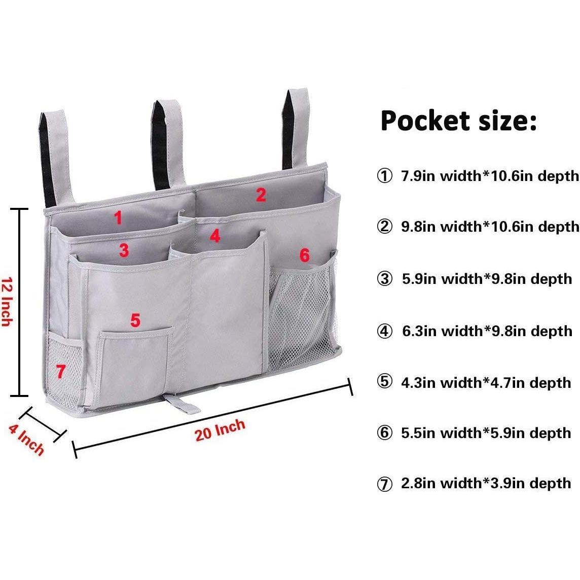 Organizador de Cama Sugaroom - Caddy Plegable 48.8x29.0cm Gris