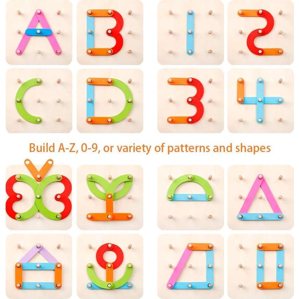 Rompecabezas de Letras y Números de Madera Coogam 17x17cm