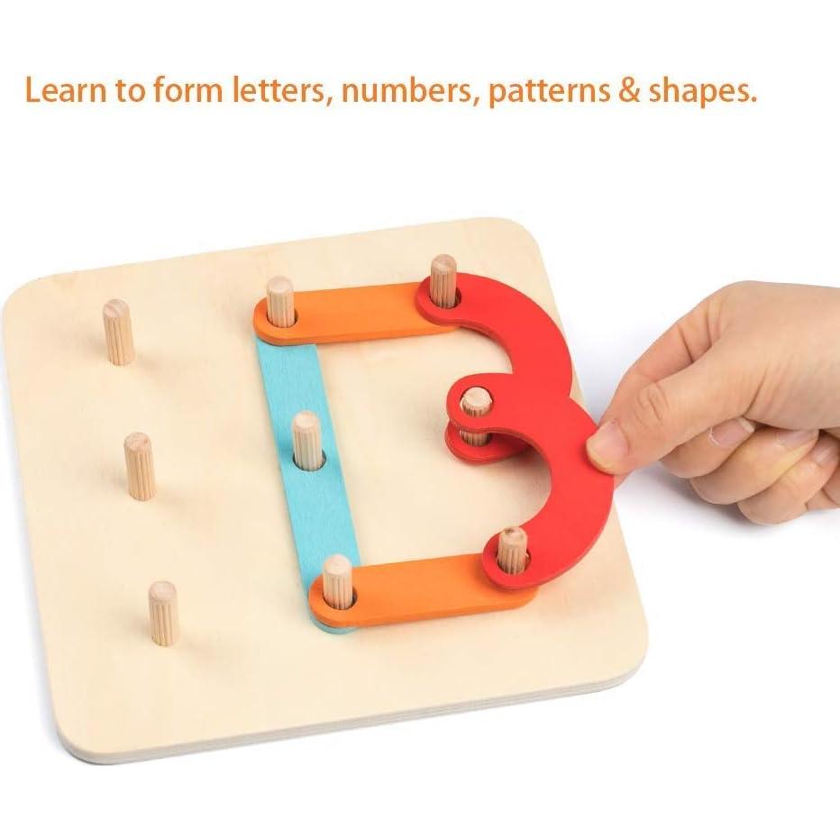 Rompecabezas de Letras y Números de Madera Coogam 17x17cm