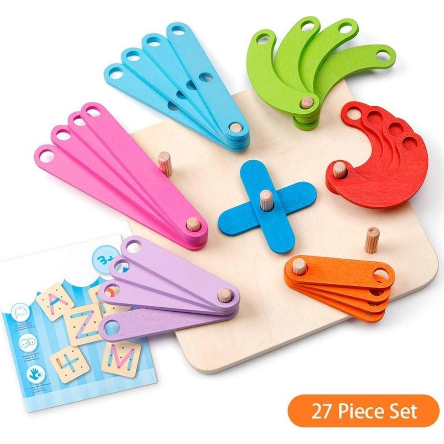 Rompecabezas de Letras y Números de Madera Coogam 17x17cm