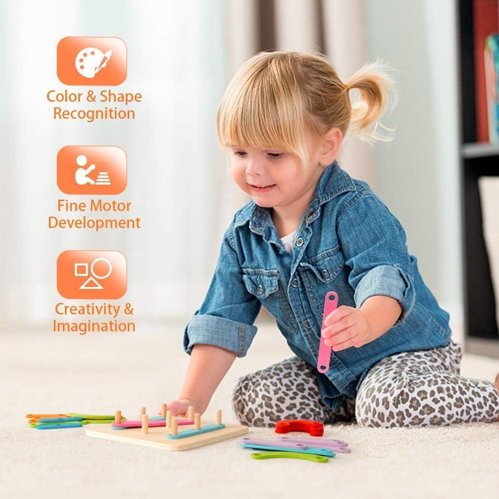 Rompecabezas de Letras y Números de Madera Coogam 17x17cm