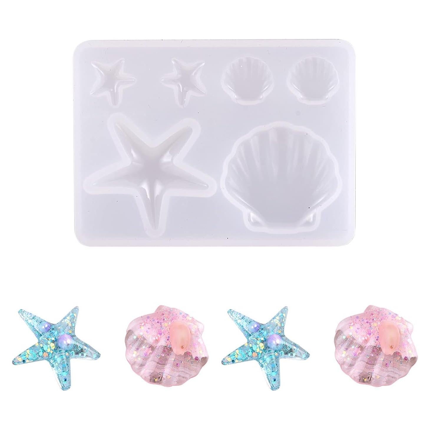 Moldes de Silicona Craftdady 5 Piezas Concha Estrella DIY