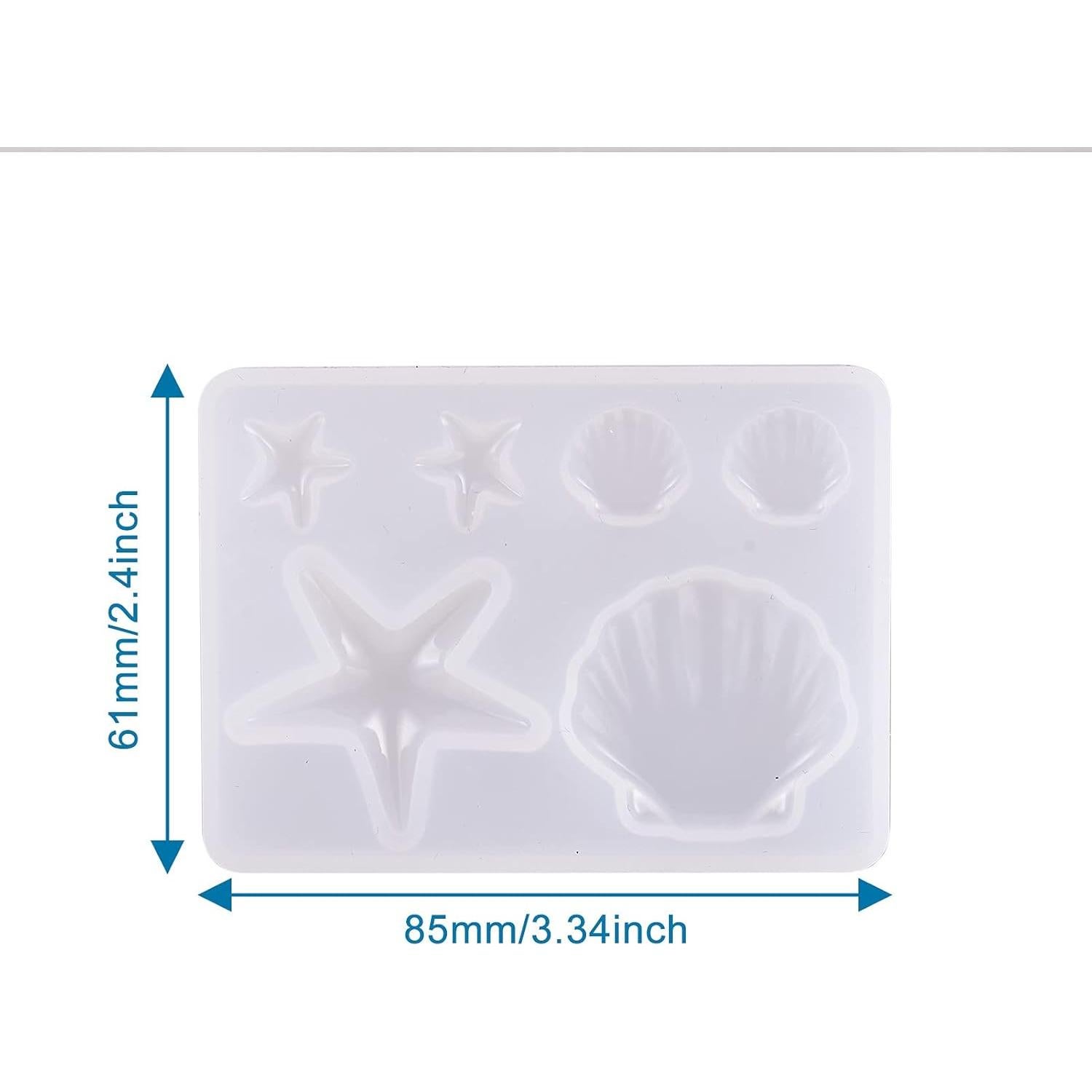 Moldes de Silicona Craftdady 5 Piezas Concha Estrella DIY