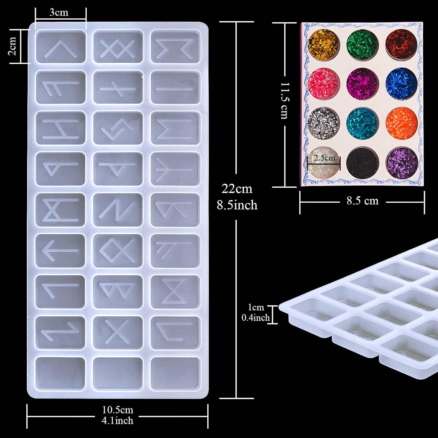 Molde de Silicona para Resina Rúnica Patelai con Lentejuelas