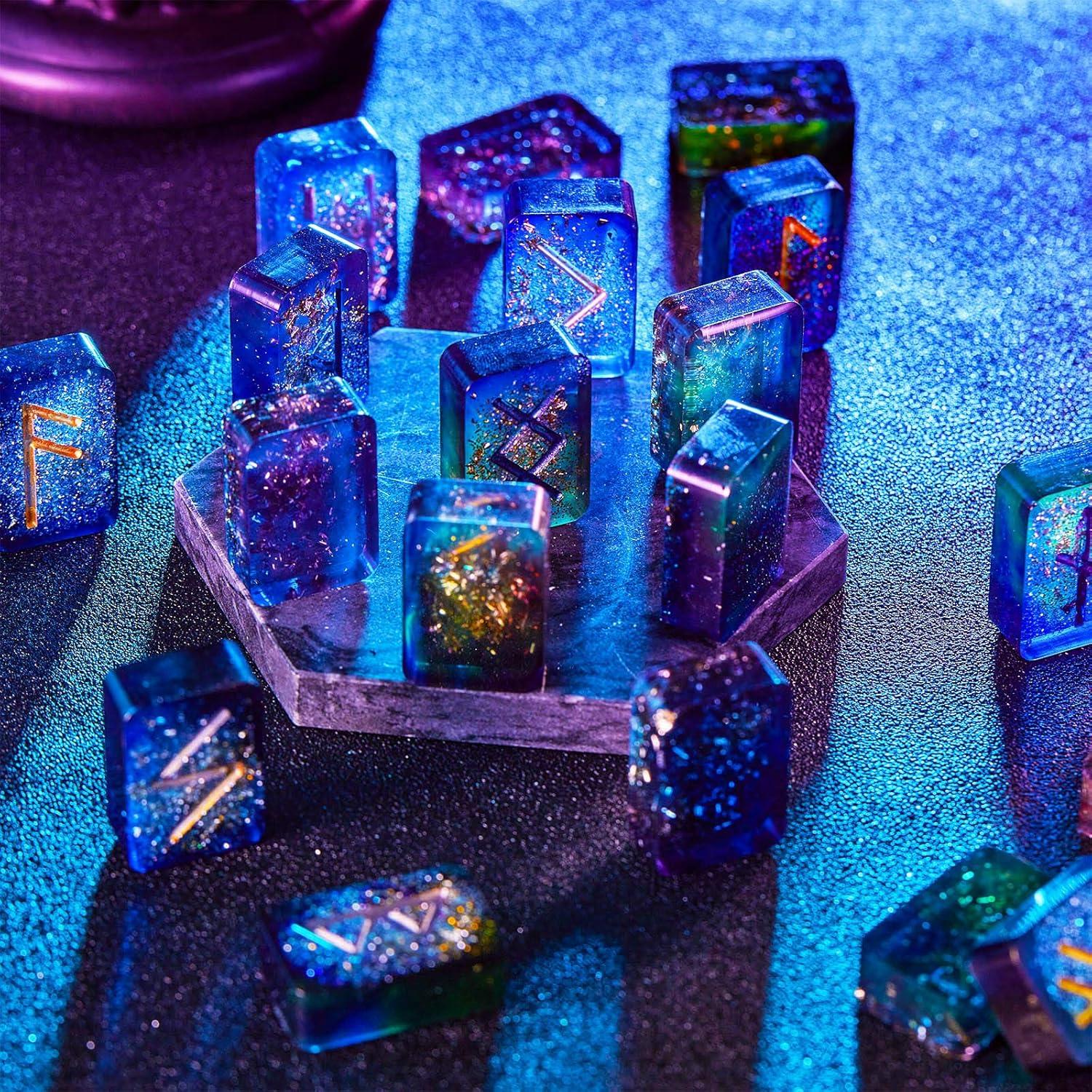 Molde de Silicona para Resina Rúnica Patelai con Lentejuelas