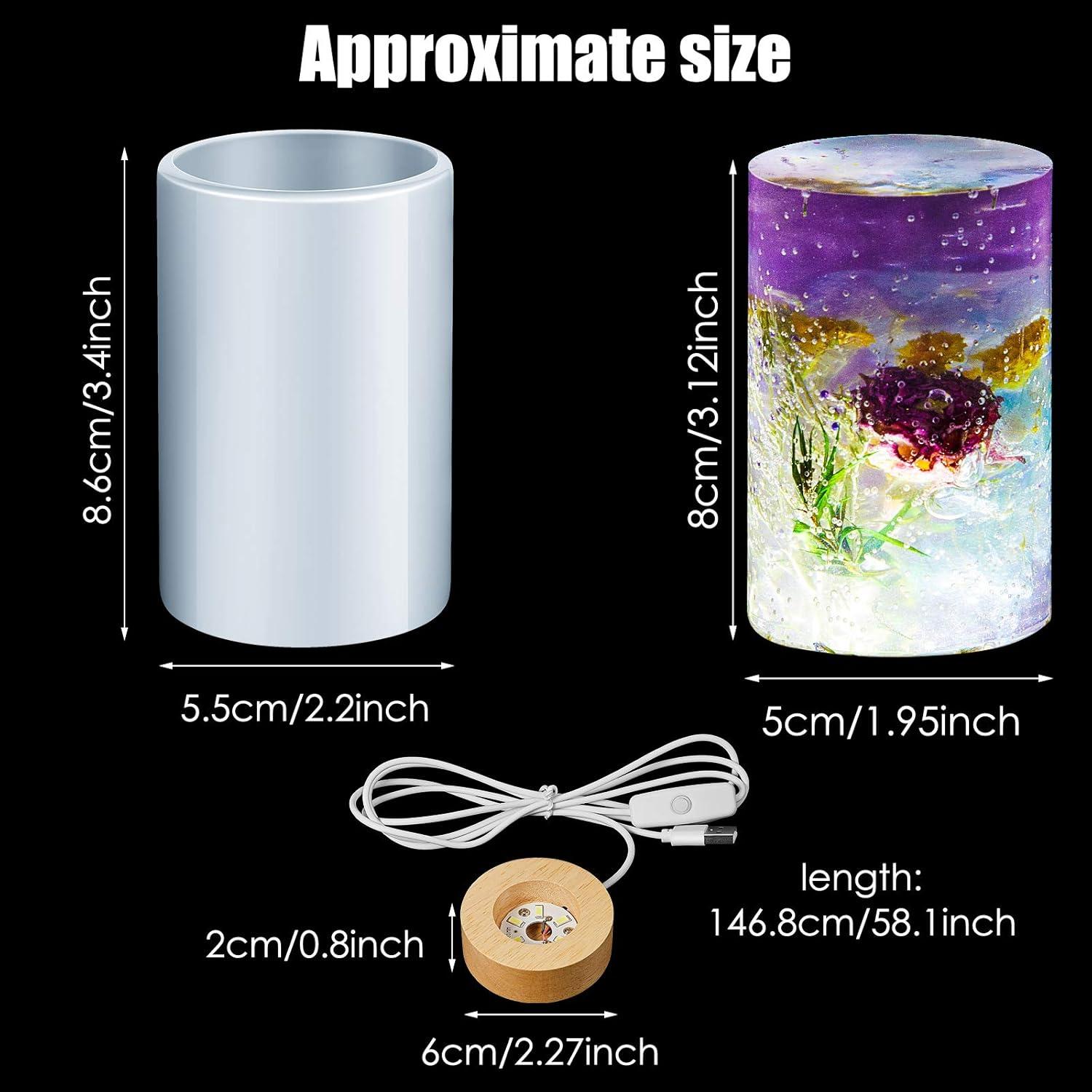 Conjunto de Moldes de Silicona Honoson para Resina Cilíndrica