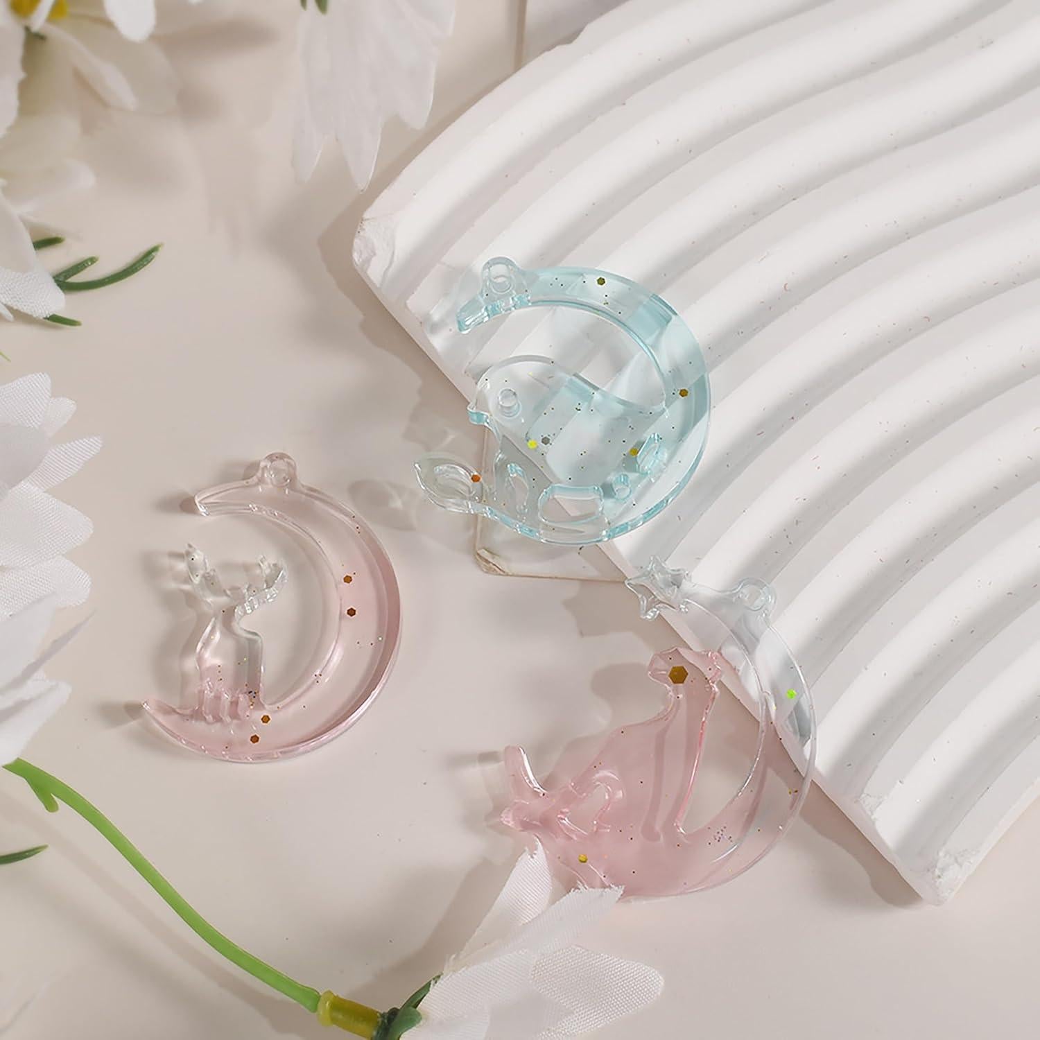 Moldes de Silicona ESEENS para Pendientes - 4 Piezas Animales