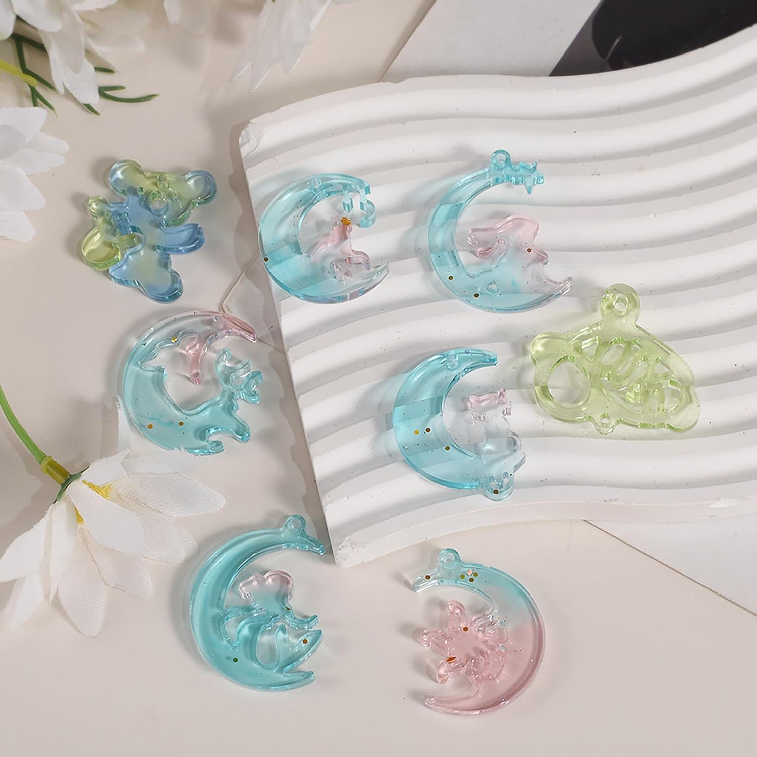 Moldes de Silicona ESEENS para Pendientes - 4 Piezas Animales