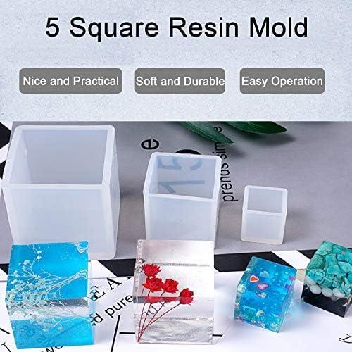 Molde de Resina Cuadrado Luckkyme - 5 Tamaños Silicona