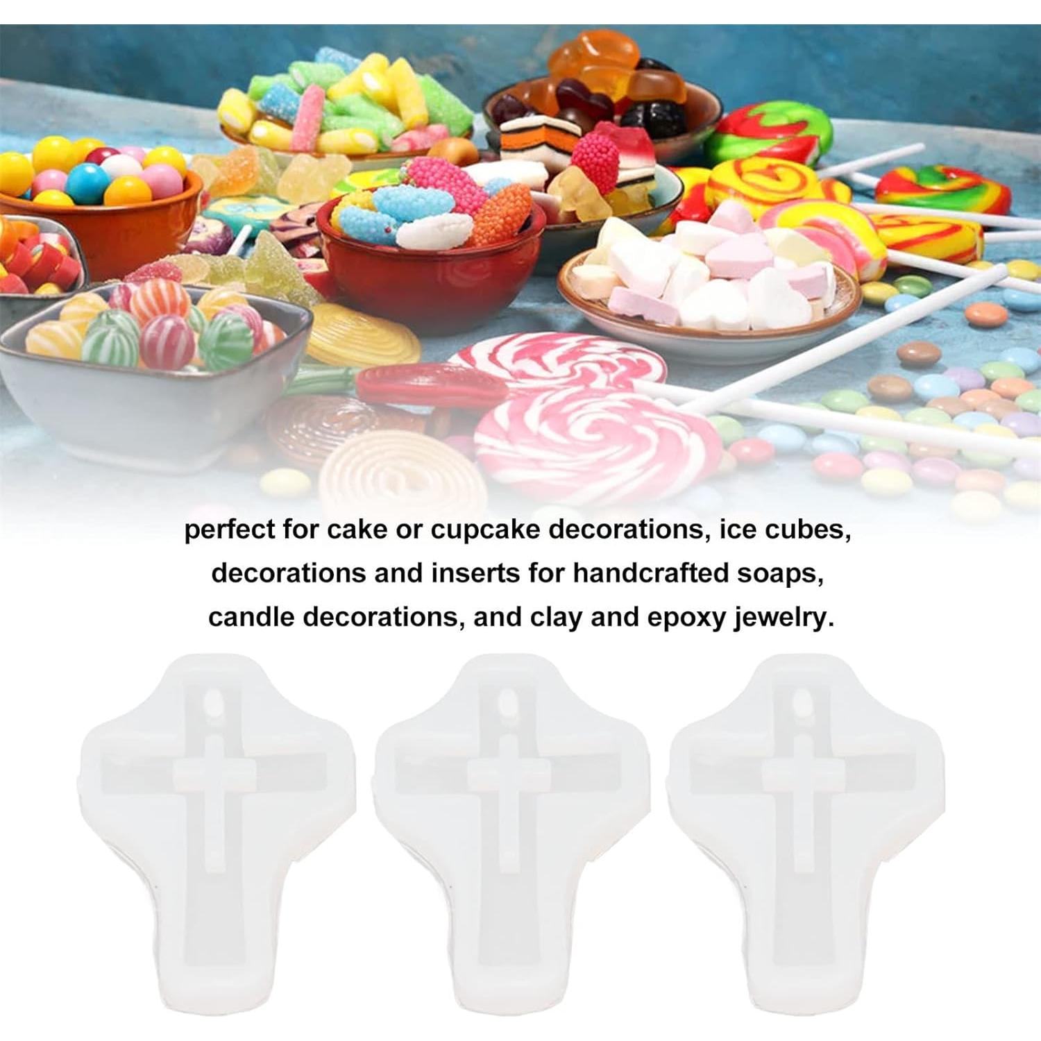 10 Moldes de Silicona Cruz Pssopp para Joyería y Manualidades