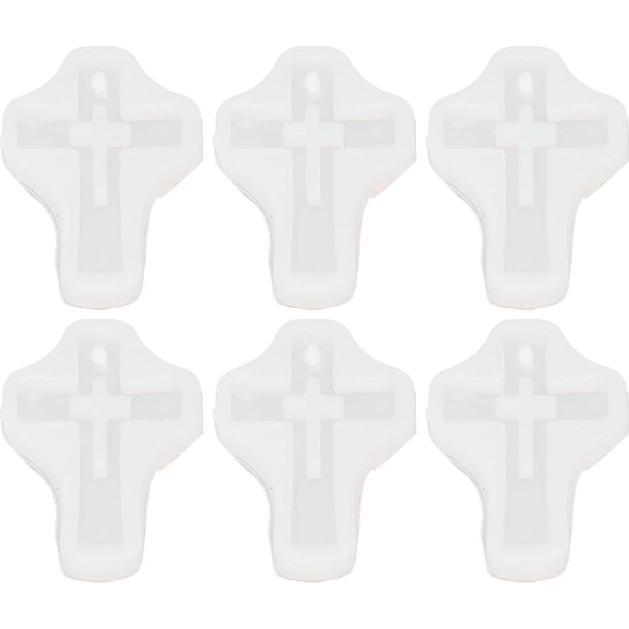 10 Moldes de Silicona Cruz Pssopp para Joyería y Manualidades