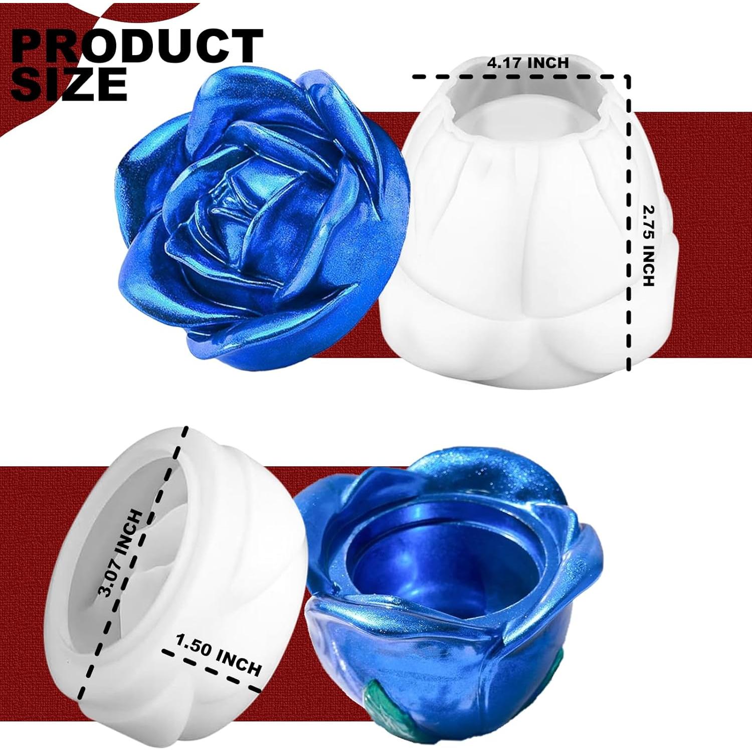 Molde de Tarro de Resina Rosa ZQYSING con Tapa 10.16 cm