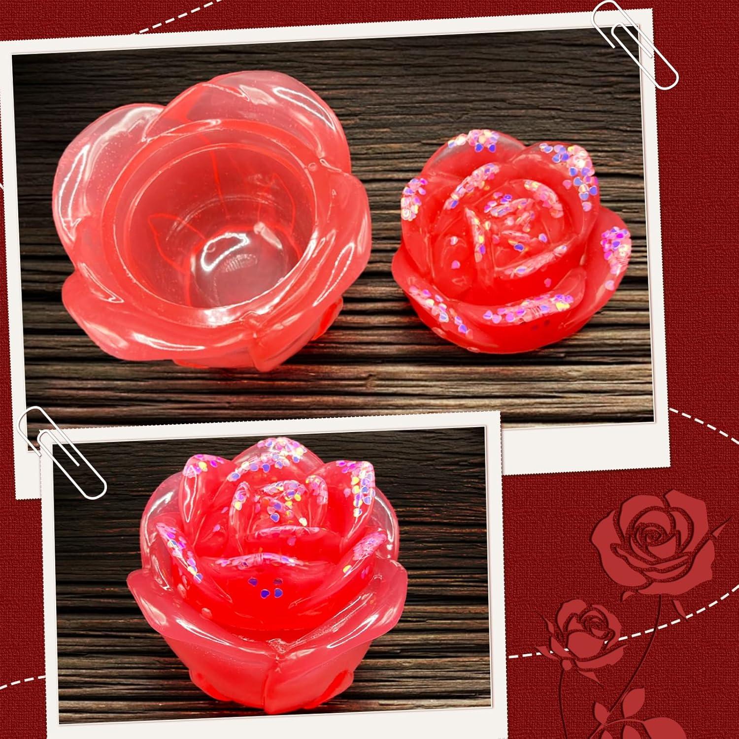 Molde de Tarro de Resina Rosa ZQYSING con Tapa 10.16 cm