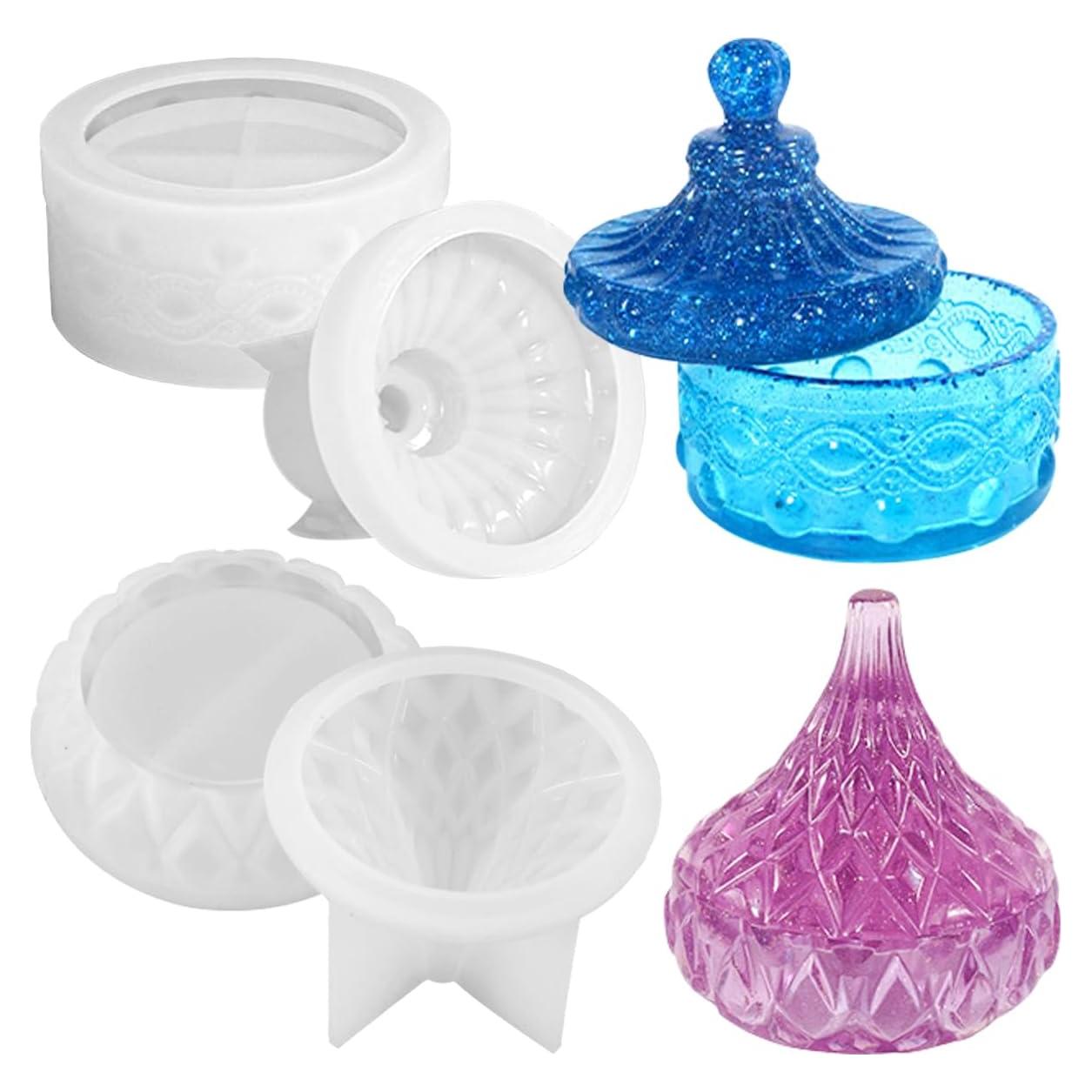 Caja de Almacenamiento de Silicona GeoGeoDIY 2 Piezas 9.36x8.49 cm