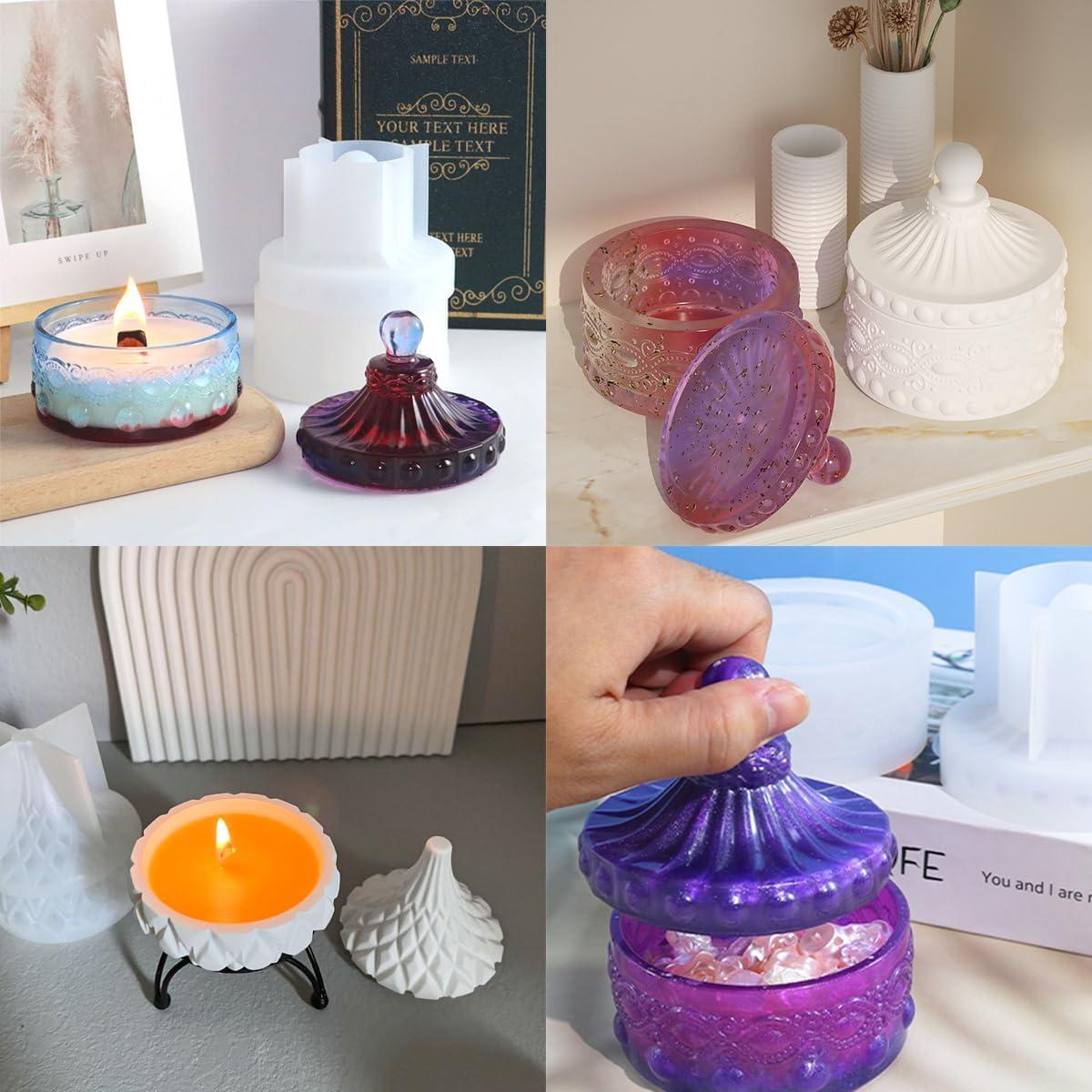 Caja de Almacenamiento de Silicona GeoGeoDIY 2 Piezas 9.36x8.49 cm