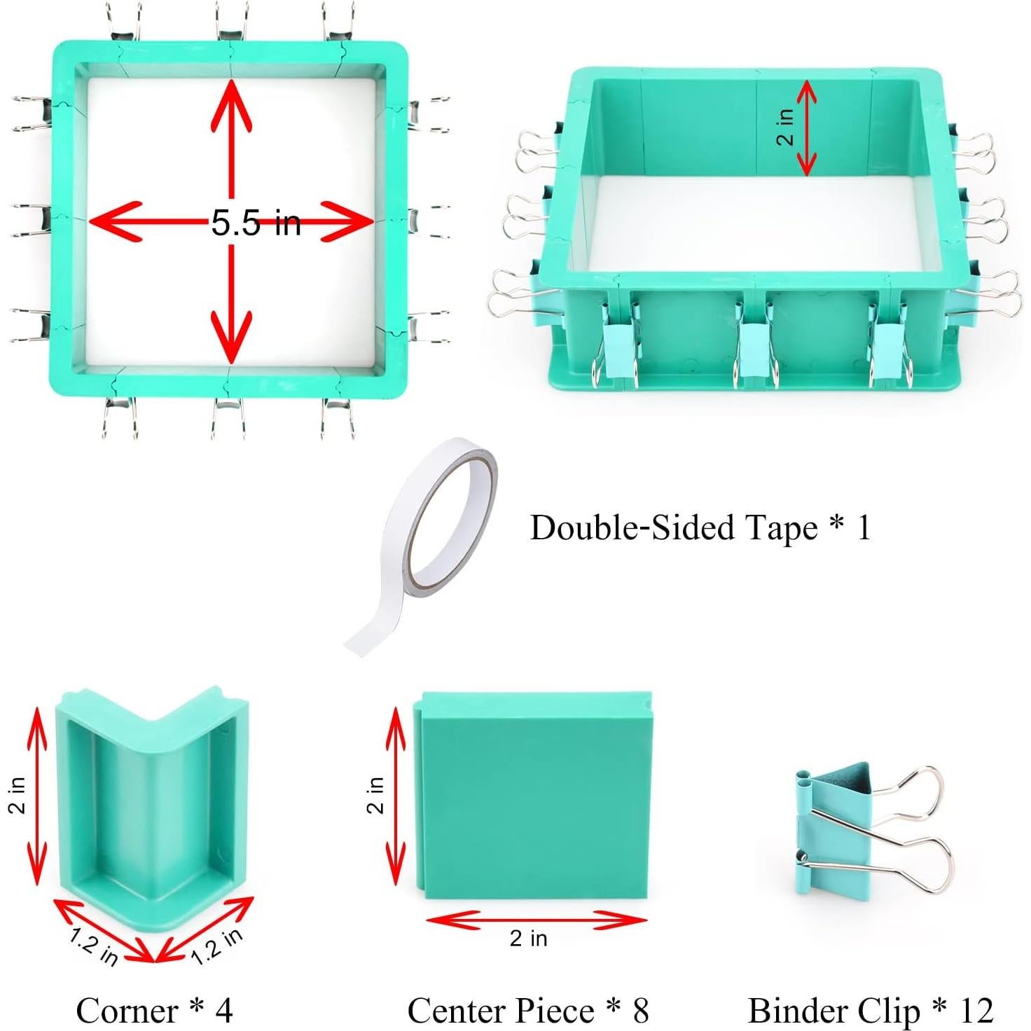 Kit de Carcasa de Molde Ajustable DecorRom - Silicona 14x14cm
